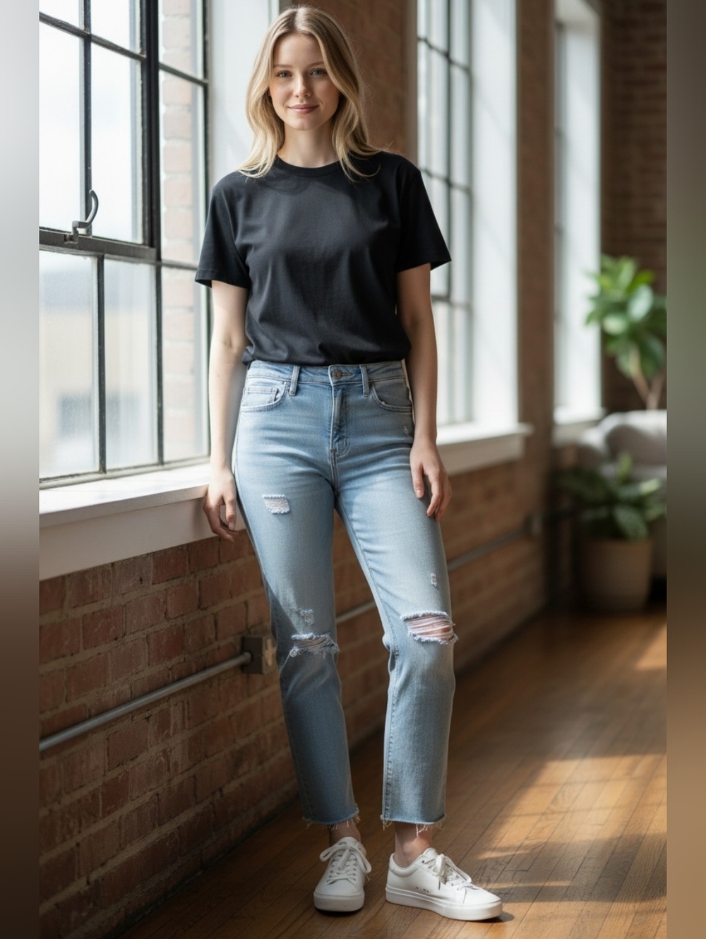 Aritzia Denim Forum The Yoko High Rise Slim Light Wash Jeans Size 26